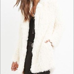 Forever 21 shaggy faux fur coat